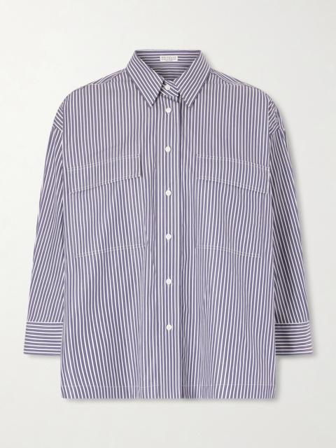 Brunello Cucinelli Striped Cotton-poplin Shirt