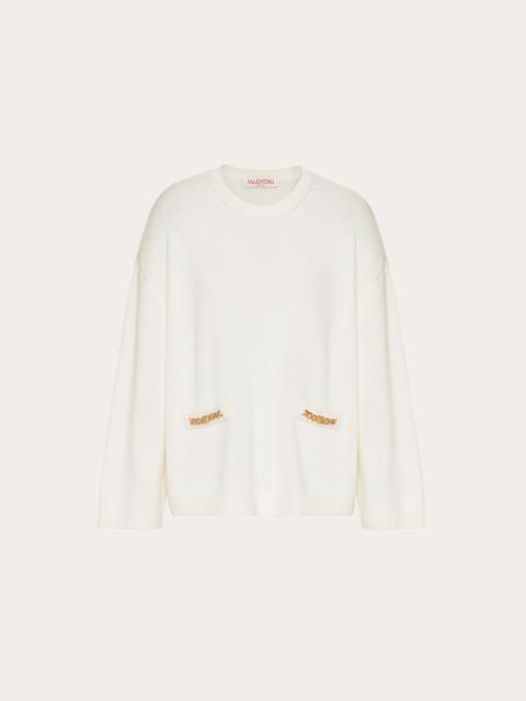 Valentino VLOGO CHAIN CASHMERE SWEATER