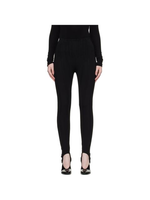 MUGLER Black Jersey Milano Leggings