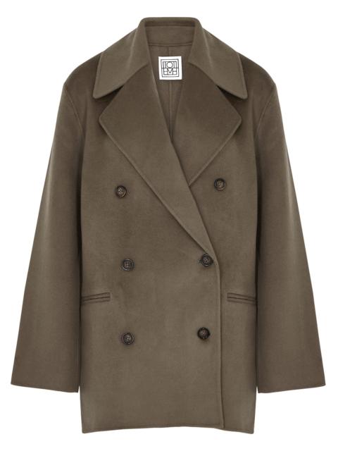 Totême Double-breasted wool peacoat | REVERSIBLE