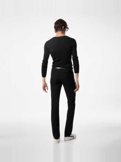 TOM FORD BLACK STRETCH STRAIGHT FIT DENIM