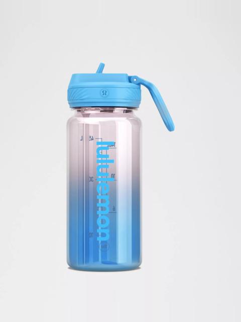 lululemon Back to Life Clear Bottle 18oz Straw Lid *Ombre
