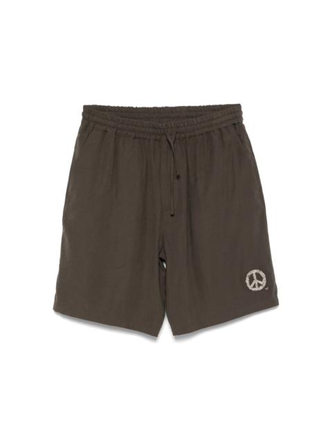 EMPORIO ARMANI peace sign-motif shorts