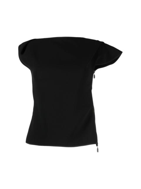 MATICEVSKI asymmetric cap-sleeved T-Shirt