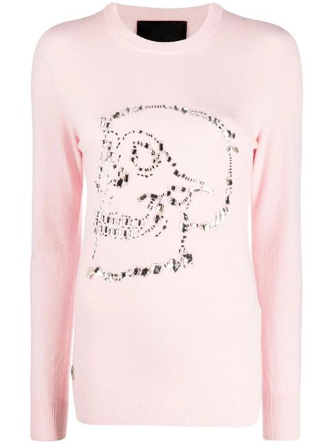 PHILIPP PLEIN Look At Me skull embellished jumper
