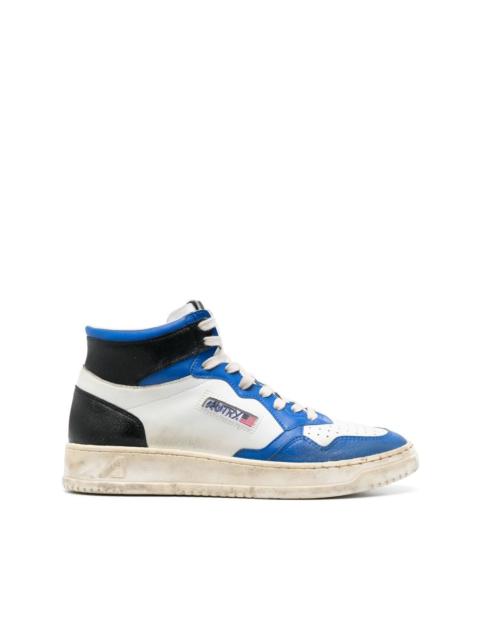 AUTRY distressed-effect hi-top sneakers