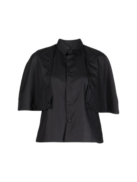 Noir Kei Ninomiya short-sleeve cotton shirt