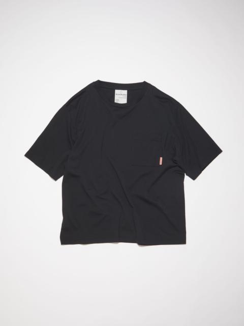 【Acne Studios】Extorr ピンク レーベル ポケット T シャツ Extorr Pink Label pocket T-shirt in black - Acne Studios