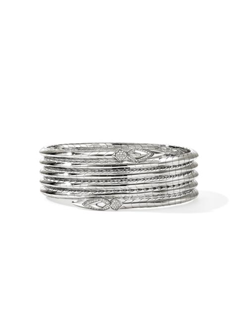 JOHN HARDY Naga Multi Coil Bracelet, Sterling Silver, Diamonds