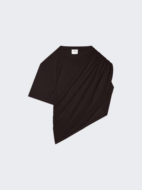 courrèges Asymmetrical Twist Tee Black