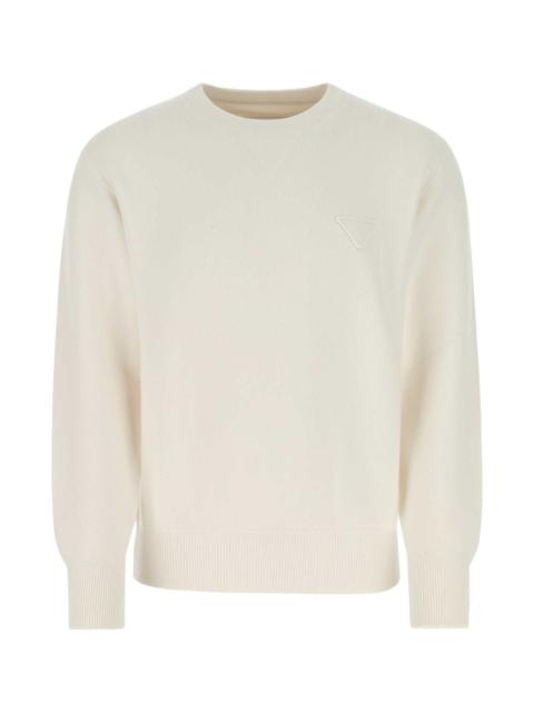 Ivory Stretch Cashmere Blend Sweater