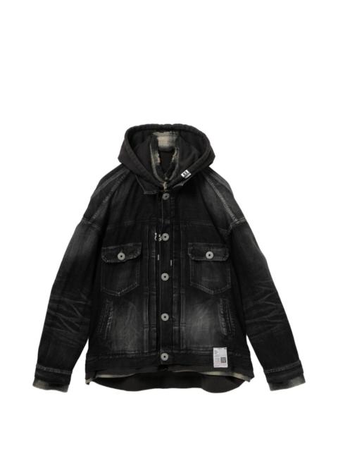 Maison MIHARAYASUHIRO layered hooded denim jacket