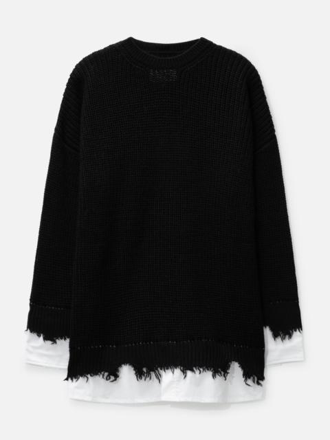 MM6 Maison Margiela BI-FABRIC KNIT SWEATER
