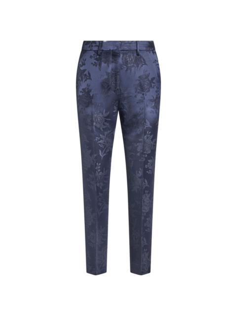 patterned-jacquard tailored trousers