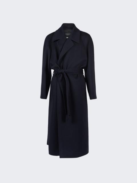BALENCIAGA belted cashmere raglan coat