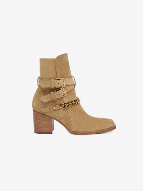 AMIRI WOMEN'S SQUARE TOE JODHPUR CHAIN BOOT