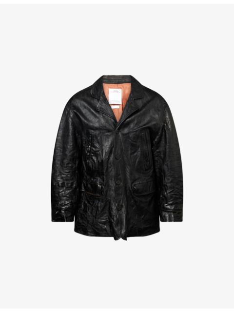 visvim Hudson Longline Leather Coat
