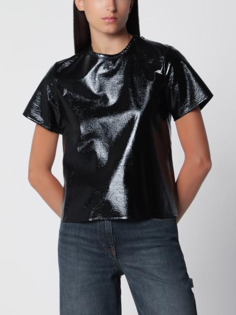 courrèges Black Vinyl Straight Top