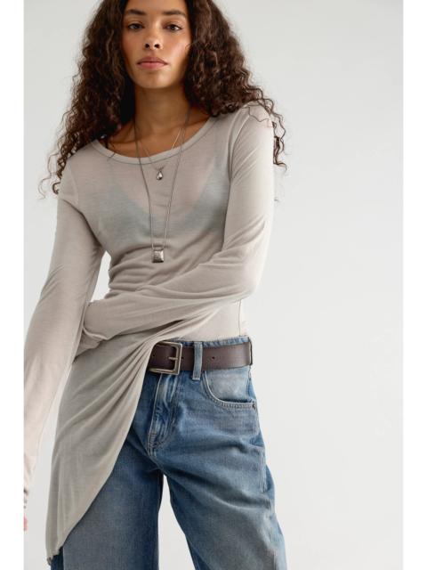 FREE PEOPLE Addie Asymmetric Long Sleeve Top