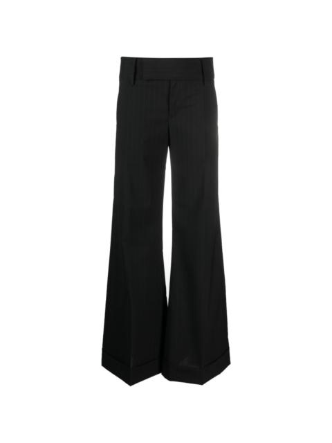 single-stitch pinstripe palazzo pants