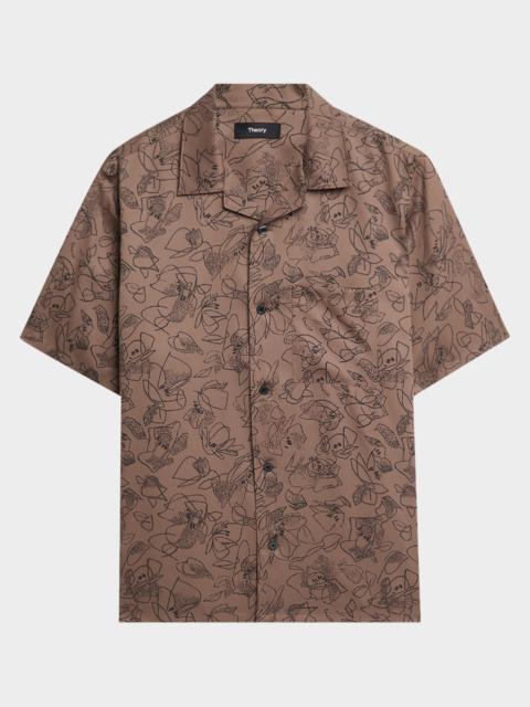 Theory Men's Noll Floral Short-Sleeve Shirt