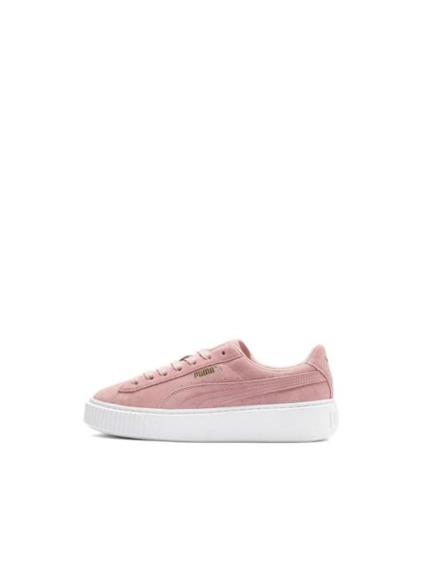 PUMA suede platform-heel sneakers