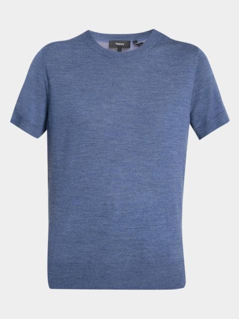 Theory Regal Merino Wool Short-Sleeve Crew T-Shirt