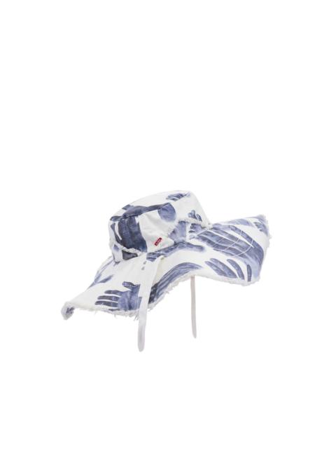 DENIM TEARS hand-printed sun hat