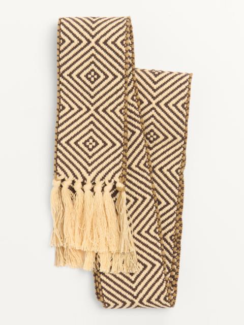 ANTIBES COTTON SCARF WITH FRINGE