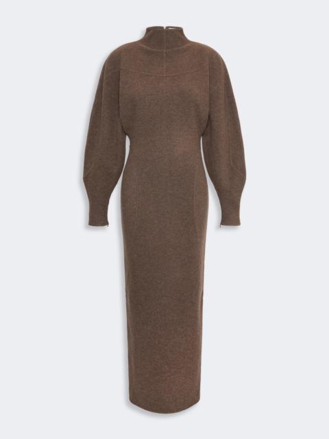 Max Mara TENUTA Wool and cashmere jersey dress - MUD