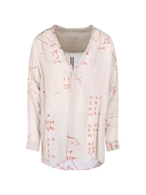 Rick Owens graphic long-sleeve shirt