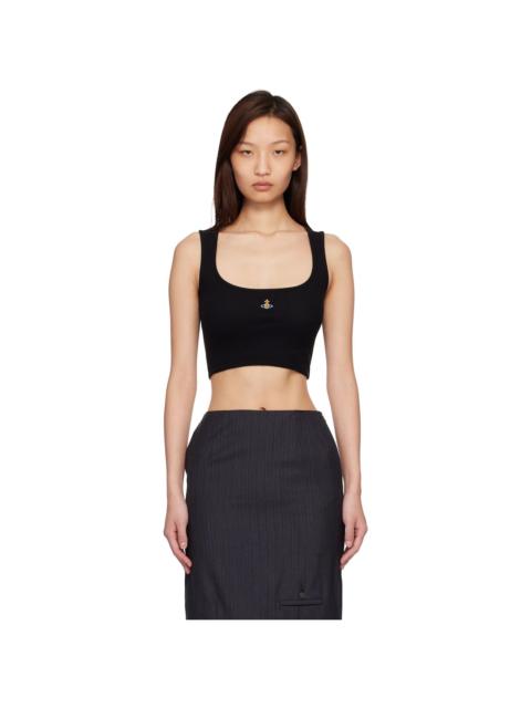 Vivienne Westwood Black Cropped Rib Tank Top