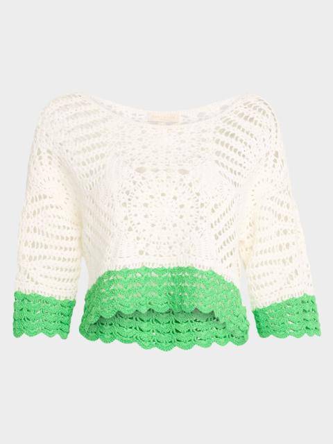 RAMY BROOK Kristina Cropped Crochet Top