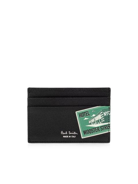 Paul Smith logo-print leather card holder