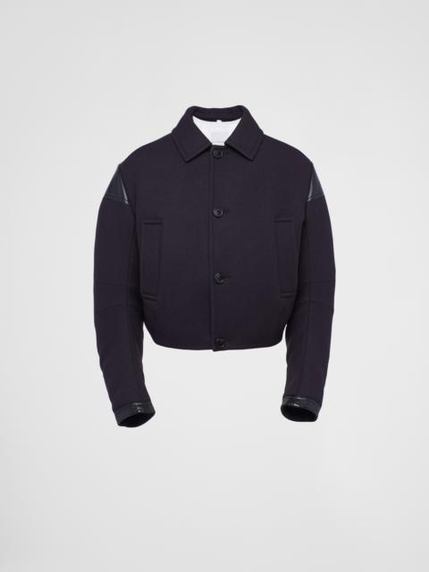 Prada Cropped wool blend down jacket | REVERSIBLE