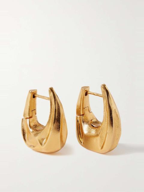 KHAITE Olivia small gold-tone hoop earrings