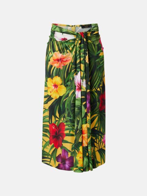 Dolce & Gabbana Draped floral midi skirt