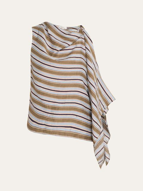 A.L.C. Lota Stripe Draped Top