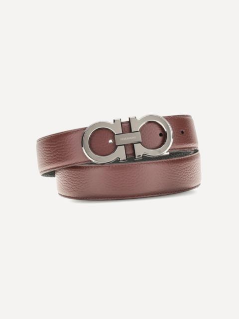 FERRAGAMO Reversible and adjustable Gancini Belt
