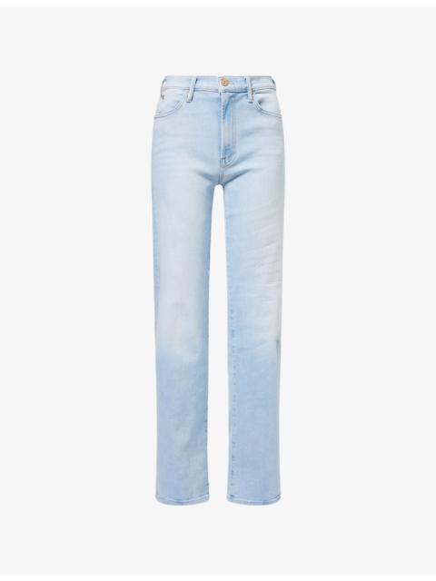 MOTHER The Kick It Straight-Leg Cotton-Blend Jeans