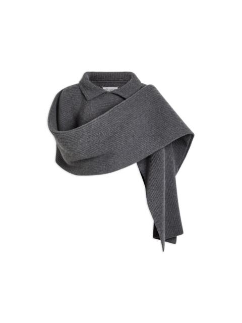 Maison Margiela collared ribbed-knit scarf