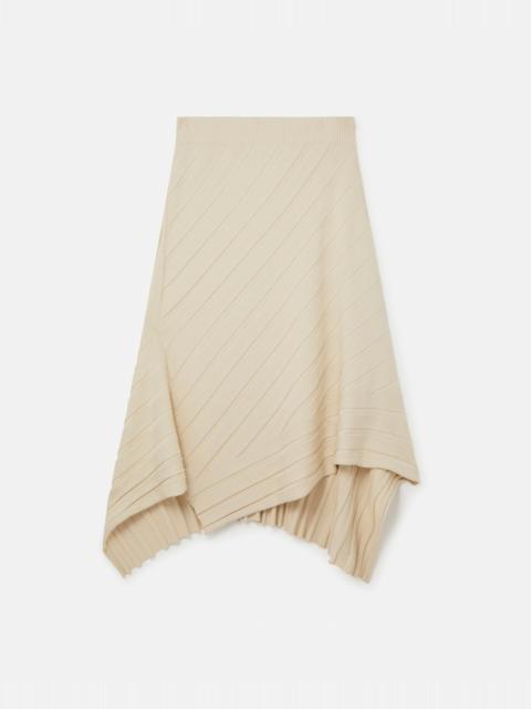 Stella McCartney Asymmetric Rib Knit Skirt