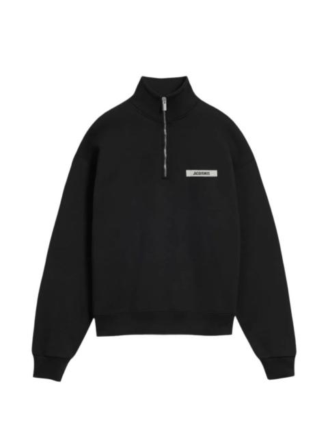 JACQUEMUS Gros-Grain half-zip sweater