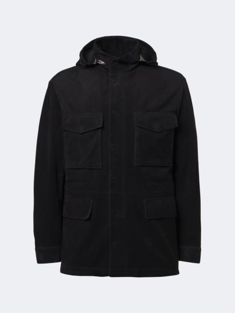 TOM FORD Hooded suede field jacket