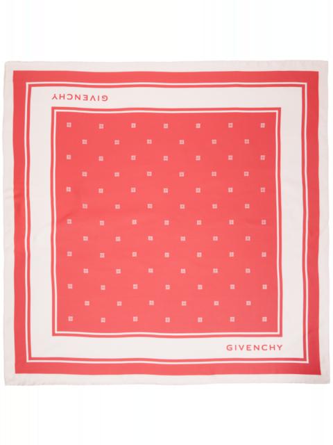 Givenchy Pink Plumetis Print Square Scarf