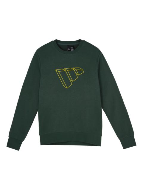 adidas adidas Fi Swt Ft Bos Casual Sports Round Neck Pullover Green GP1003