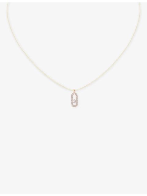 MESSIKA MESSIKA CARES 18ct white-gold and 0.09ct diamond cord necklace