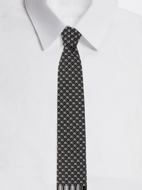 Dolce & Gabbana 8-cm silk jacquard blade tie with DG logo
