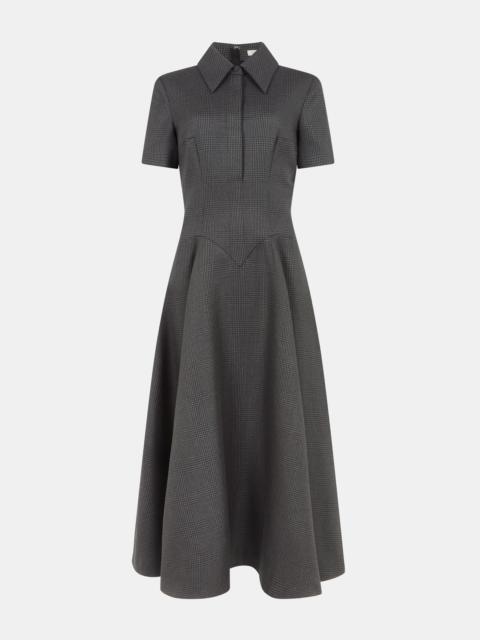 EMILIA WICKSTEAD Jody Dress in Charcoal and Black Prince of Wales