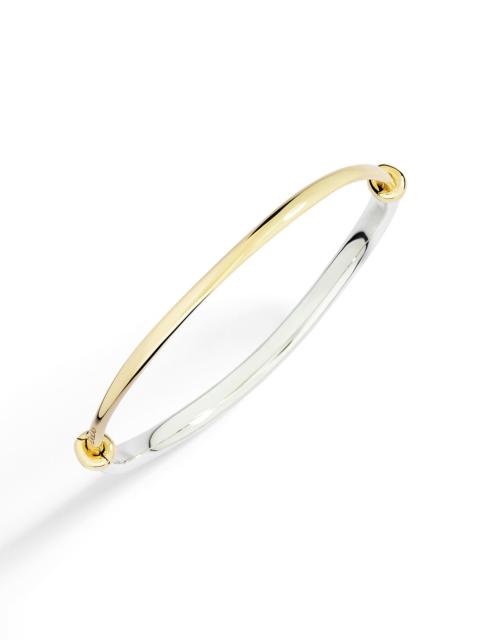 DoDo STERLING SILVER & YELLOW GOLD PEPITA BANGLE BRACELET